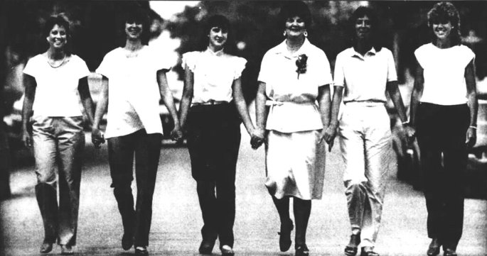 The women of the Leavitt family, 1985